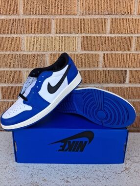 Men’s Size 8.5 Air Jordan 1 Retro Low OG Game Royal Blue CZ0790-140 ((No Lid))